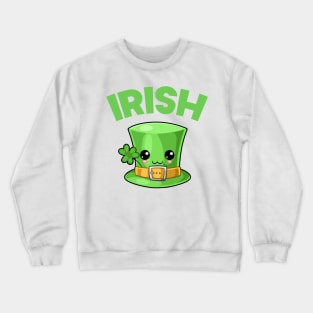 St Patricks Day Irish Kawaii Cute Hat Crewneck Sweatshirt